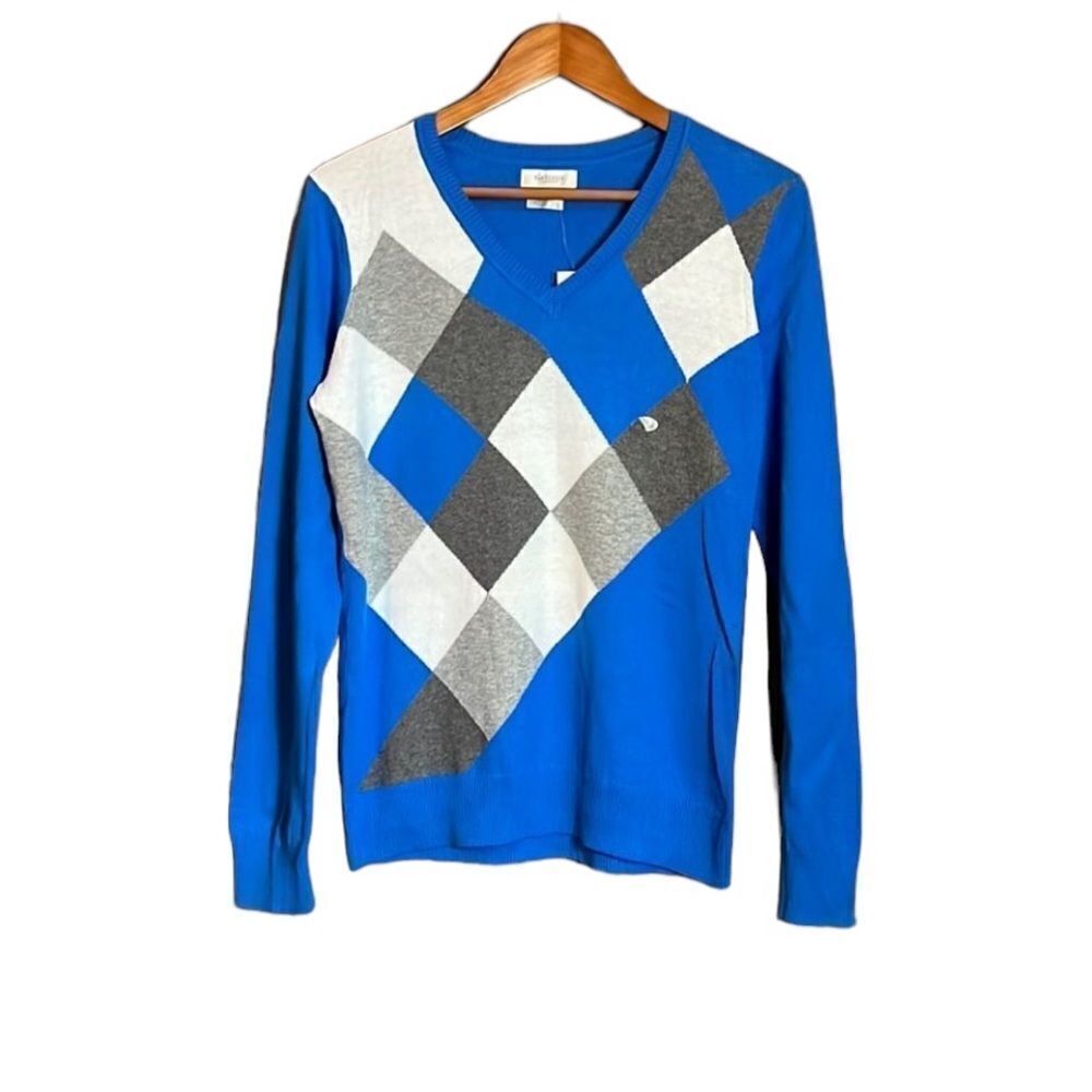 NWT! Van heusen blue argyle pattern sweater